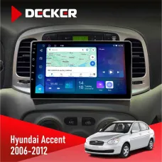 Штатна магнітола Hyundai Accent 2006-2012 DECKER D9-007 4X64 DSP 360 4G