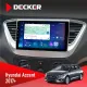 Штатна магнітола Hyundai Accent 2017+ DECKER D9-003 6X128, DSP, 4G, 2K