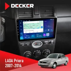 Штатна магнітола Lada Priora 2007-2014 DECKER D9-007 4X64 DSP 360 4G