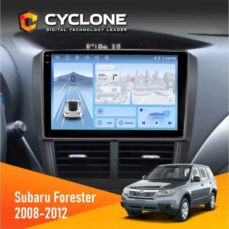 Штатна магнітола Subaru Forester 2008-2012 CYCLONE C9-009 4X64, DSP, 4G, 2K