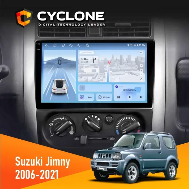 Штатна магнітола Suzuki Jimny 2006-2021 CYCLONE C9-009 4X64, DSP, 4G, 2K