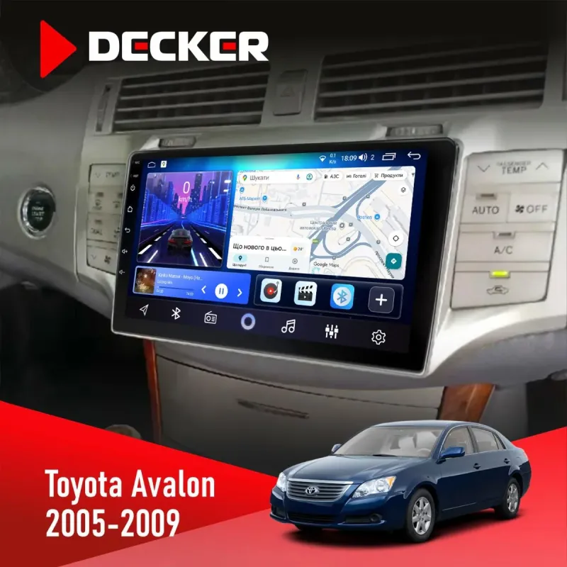 Штатна магнітола Toyota Avalon 2005-2009 DECKER D9-001 4X64, DSP