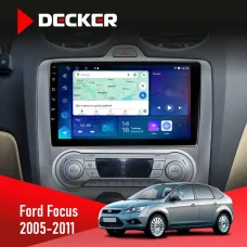 Штатна магнітола Ford Focus 2 2005-2011 Black Climate DECKER D9-007 4X64 DSP 360 4G