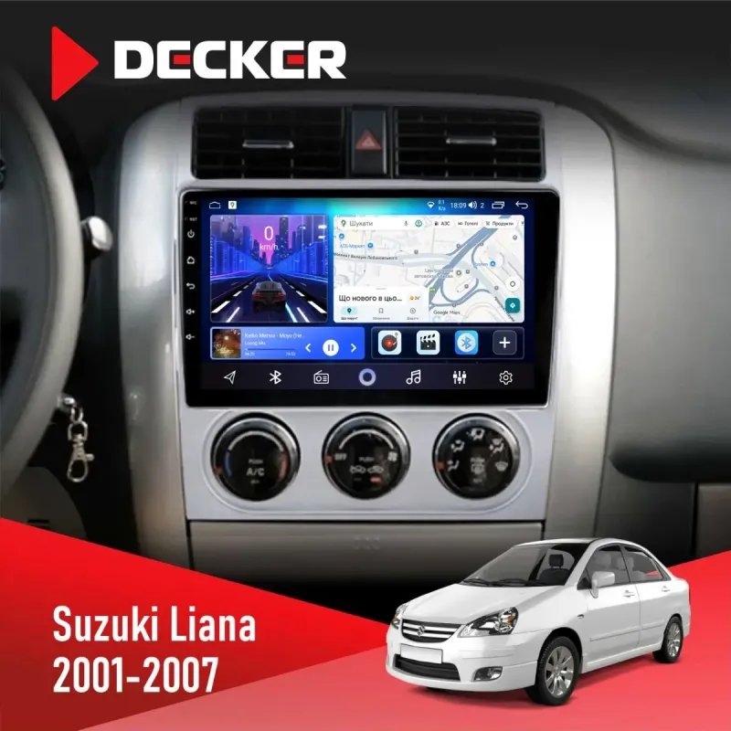 Штатна магнітола Suzuki Liana 2001-2007 DECKER D9-001 4X64, DSP