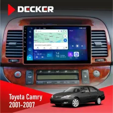 Штатна магнітола Toyota Camry 30 2001-2007 Wood DECKER D9-007 4X64 DSP 360 4G