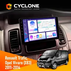 Штатна магнітола Opel Vivaro 2011-2015 CYCLONE C10-011 4X64, DSP