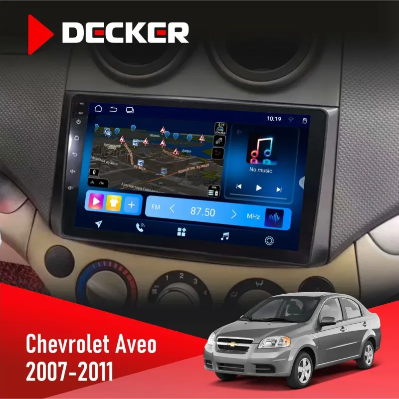 Штатна магнітола Chevrolet Aveo 2007-2011 DECKER TS TS9-003 4X64, DSP 4G, 2K