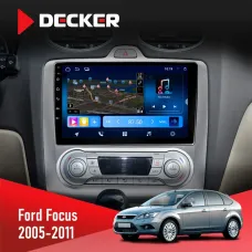 Штатна магнітола Ford Focus 2 2005-2011 Black Climate DECKER D9-008 8X128 DSP 4G