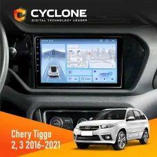 Штатна магнітола Chery Tiggo 2, 3 2016-2021 CYCLONE C9-012 4X64 DSP 4G