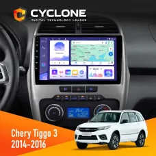 Штатна магнітола Chery Tiggo 3 2014-2016 CYCLONE C10-011 4X64, DSP