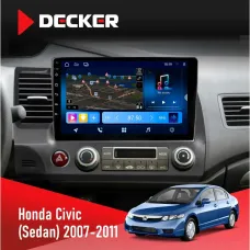 Штатна магнітола Honda Civic 2007-2011 (Sedan) DECKER D10-008 8X128 DSP 4G