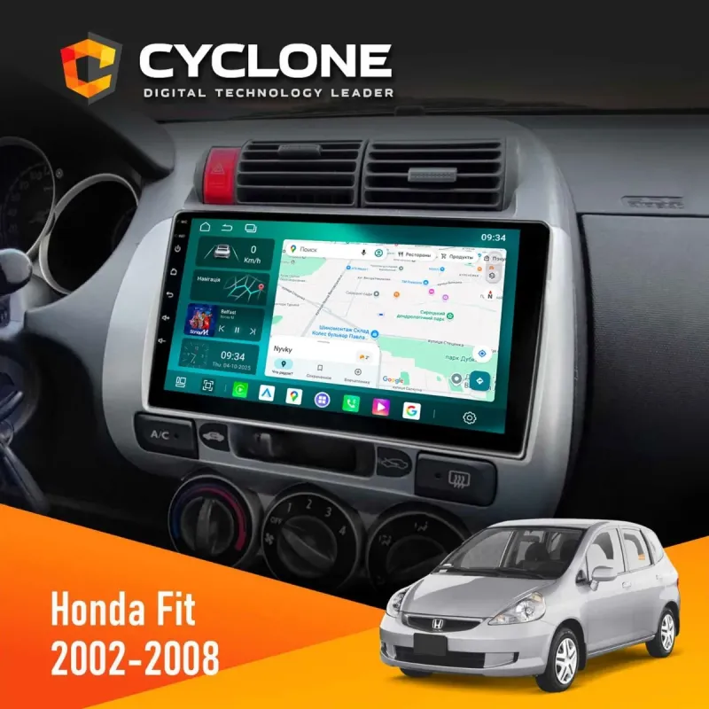 Штатна магнітола Honda Fit 2002-2008 DECKER D9-004 6X128, DSP 360, 2K