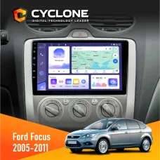 Штатна магнітола Ford Focus 2 2005-2011 Black CYCLONE C9-011 4X64, DSP