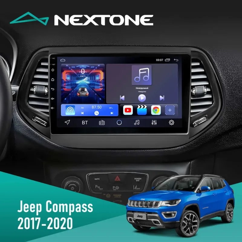 Штатна магнітола Jeep Compass 2017-2020 CYCLONE C10-001 2X32