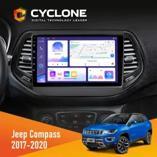 Штатна магнітола Jeep Compass 2017-2020 CYCLONE C10-011 4X64, DSP
