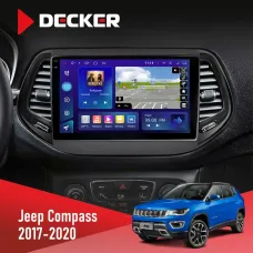 Штатна магнітола Jeep Compass 2017-2020 DECKER D10-005 4X64, DSP, 360, 4G, 2K