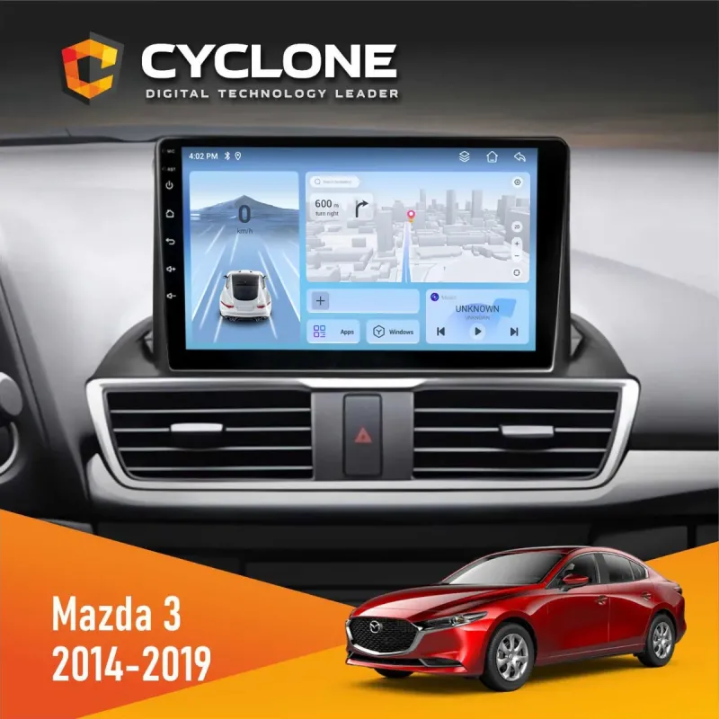 Штатна магнітола Mazda 3 2014-2019 CYCLONE C9-012 4X64 DSP 4G