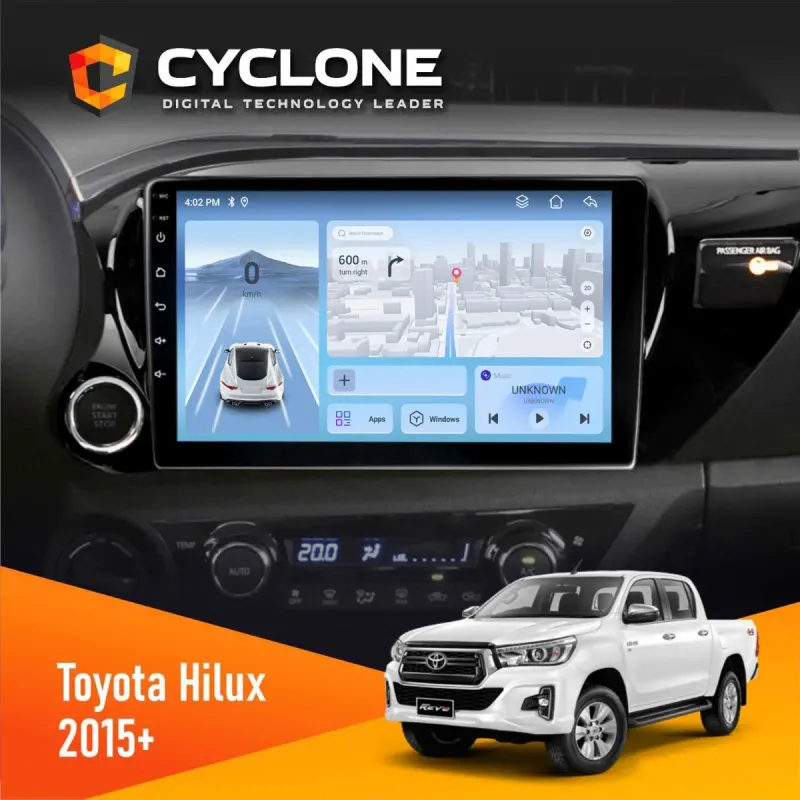 Штатна магнітола Toyota Hilux 2015-2020 CYCLONE C10-012 4X64 DSP 4G