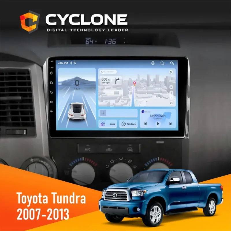Штатна магнітола Toyota Tundra, Sequoia 2007-2012 CYCLONE C10-012 4X64 DSP 4G