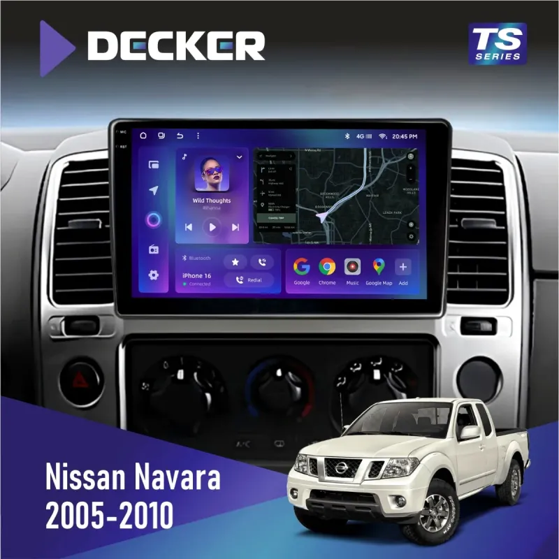 Штатна магнітола Nissan Navara, Pathfinder 2005-2010 DECKER TS TS9-003 4X64, DSP 4G, 2K