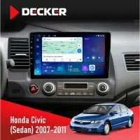 Штатна магнітола Honda Civic 2007-2011 (Sedan) DECKER D10-007 4X64, DSP, 360, 4G