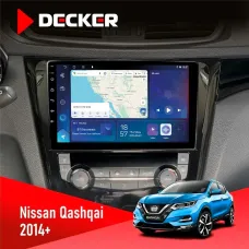 Штатна магнітола Nissan Qashqai, X-Trail 2014+ Climate DECKER D10-007 4X64, DSP, 360, 4G