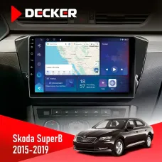 Штатна магнітола Skoda SuperB 2015-2019 DECKER D10-007 4X64, DSP, 360, 4G