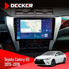 Штатна магнітола Toyota Camry 2015-2018 DECKER D10-007 4X64, DSP, 360, 4G
