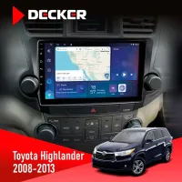 Штатна магнітола Toyota Highlander 2008-2013 DECKER D10-007 4X64, DSP, 360, 4G