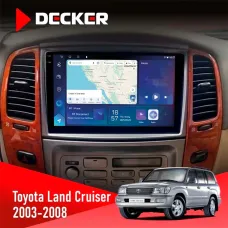 Штатна магнітола Toyota Land Cruiser (100) 2003-2008 DECKER D10-007 4X64, DSP, 360, 4G