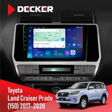 Штатна магнітола Toyota Land Cruiser Prado 150 2017-2020 DECKER D10-007 4X64, DSP, 360, 4G