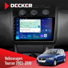 Штатна магнітола Volkswagen Touran 2003-2010 Black Climate DECKER D10-007 4X64, DSP, 360, 4G