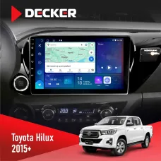Штатна магнітола Toyota Hilux 2015-2020 DECKER D10-007 4X64, DSP, 360, 4G