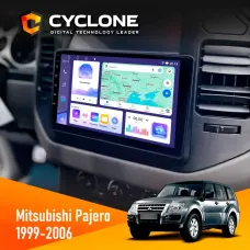 Штатна магнітола Mitsubishi Pajero 1999-2006 Wood CYCLONE C9-011 4X64, DSP