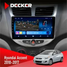 Штатна магнітола Hyundai Accent 2010-2017 DECKER D9-008 8X128 DSP 4G