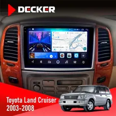 Штатна магнітола Toyota Land Cruiser (100) 2003-2008 DECKER D10-006 4X64, 4G