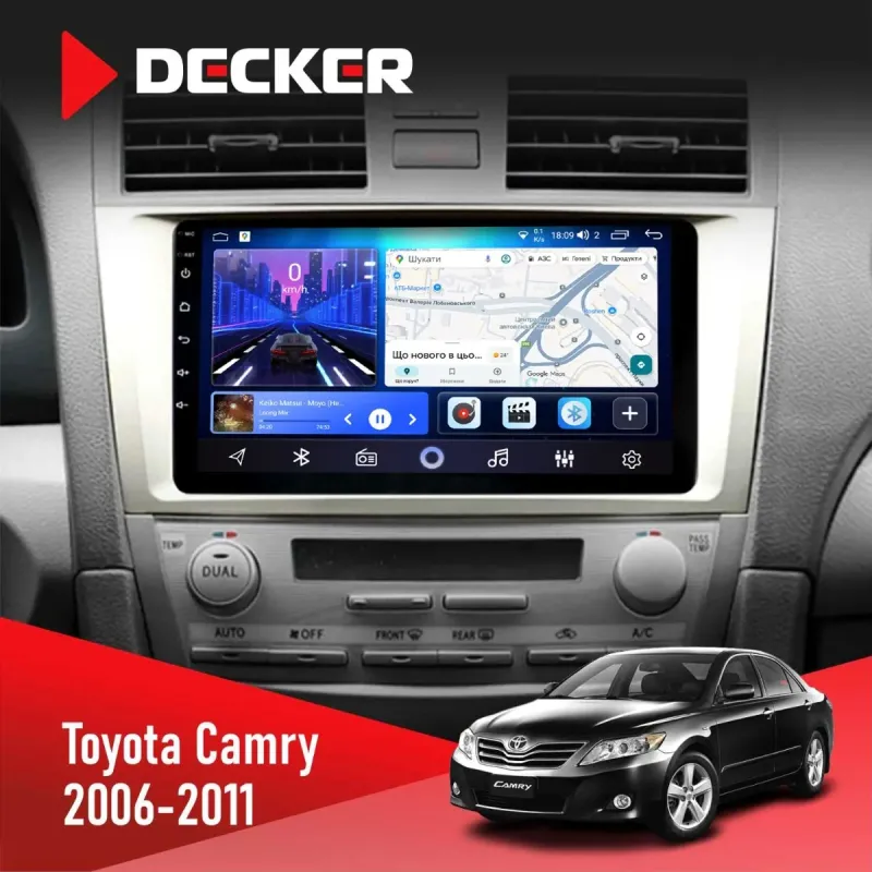 Штатна магнітола Toyota Camry 40 2006-2011 Climate DECKER D10-006 4X64, 4G