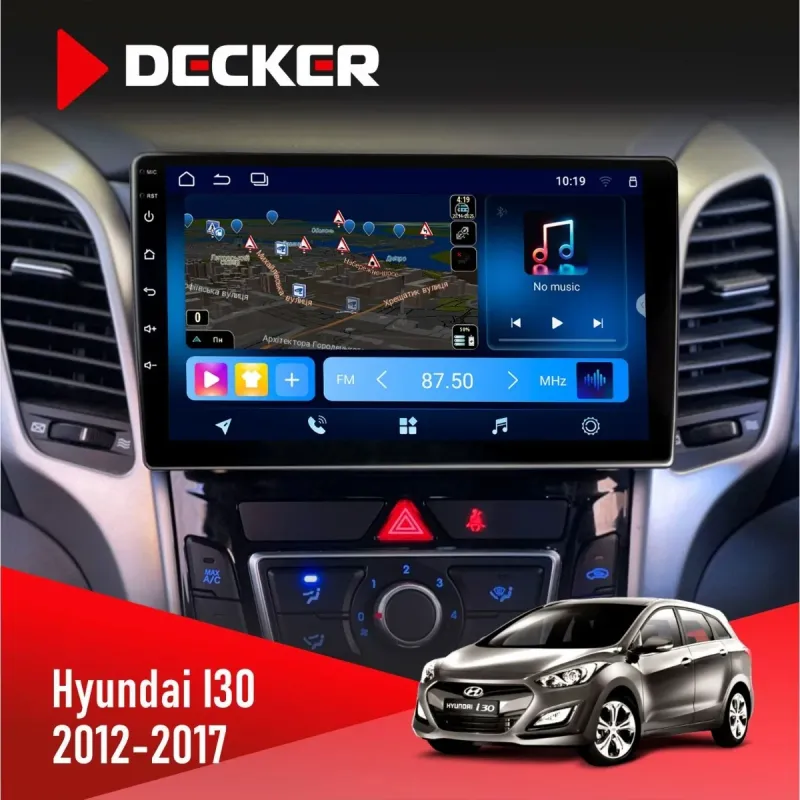 Штатна магнітола Hyundai i30 2012-2017 CAN DECKER TS TS9-003 4X64, DSP 4G, 2K