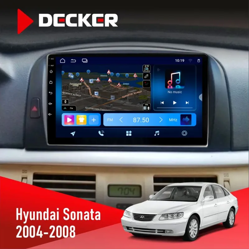 Штатна магнітола Hyundai Sonata (NF) 2004-2008 DECKER TS TS9-003 4X64, DSP 4G, 2K