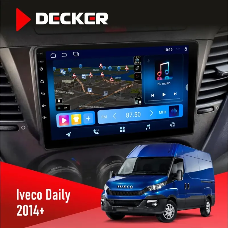 Штатна магнітола Iveco Daily 2014+ DECKER TS TS9-003 4X64, DSP 4G, 2K