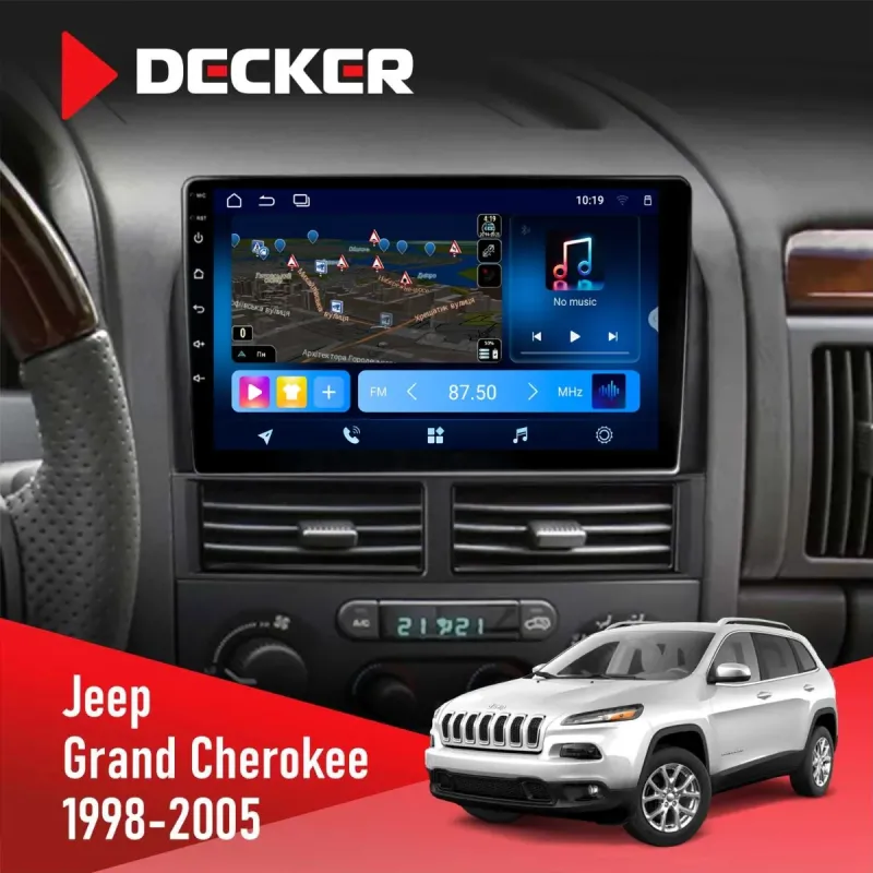 Штатна магнітола Jeep Grand Cheroke 1998-2005 DECKER TS TS9-003 4X64, DSP 4G, 2K