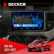 Штатна магнітола KIA Rio (QB) 2011-2017 DECKER D9-008 8X128 DSP 4G