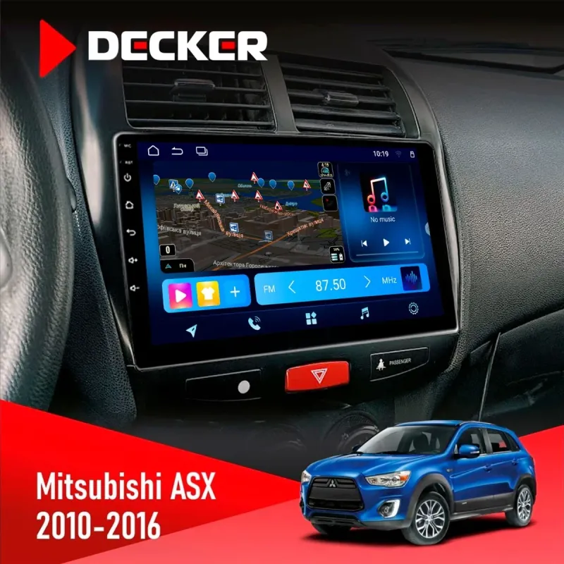 Штатна магнітола Mitsubishi ASX 2010-2016 DECKER TS TS10-003 4X64, DSP 4G, 2K