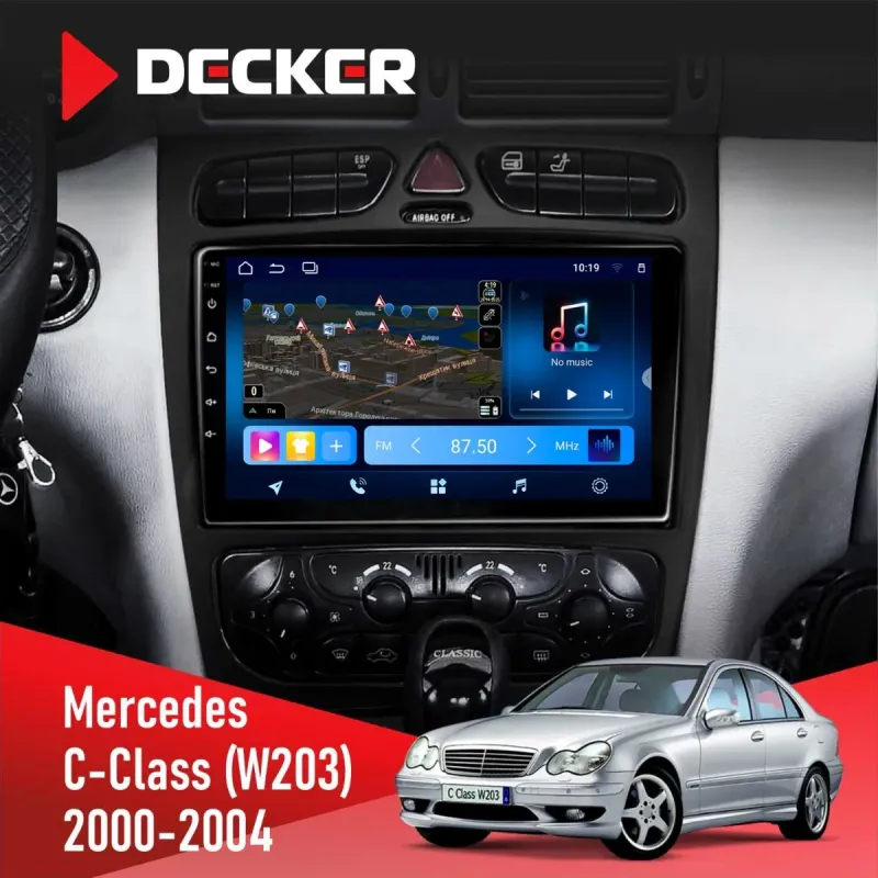 Штатна магнітола Mercedes-Benz C-Class (W203) 2000-2004 DECKER TS TS9-003 4X64, DSP 4G, 2K