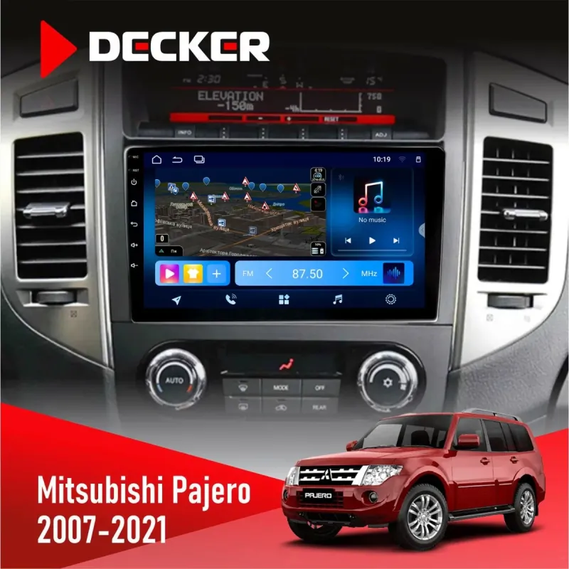 Штатна магнітола Mitsubishi Pajero 2007-2021 DECKER TS TS9-003 4X64, DSP 4G, 2K