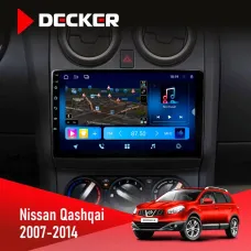 Штатна магнітола Nissan Qashqai 2007-2014 DECKER D9-008 8X128 DSP 4G