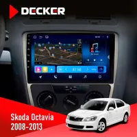 Штатна магнітола Skoda Octavia A5 2008-2013 Silver DECKER D10-008 8X128 DSP 4G