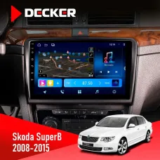 Штатна магнітола Skoda SuperB 2008-2015 DECKER D10-008 8X128 DSP 4G