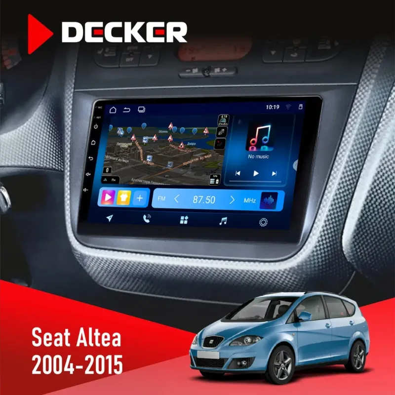 Штатна магнітола Seat Altea 2004-2015 DECKER TS TS9-003 4X64, DSP 4G, 2K