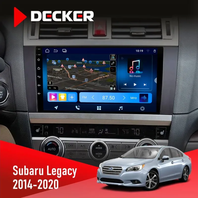 Штатна магнітола Subaru Legacy 2014-2020 DECKER TS TS9-003 4X64, DSP 4G, 2K